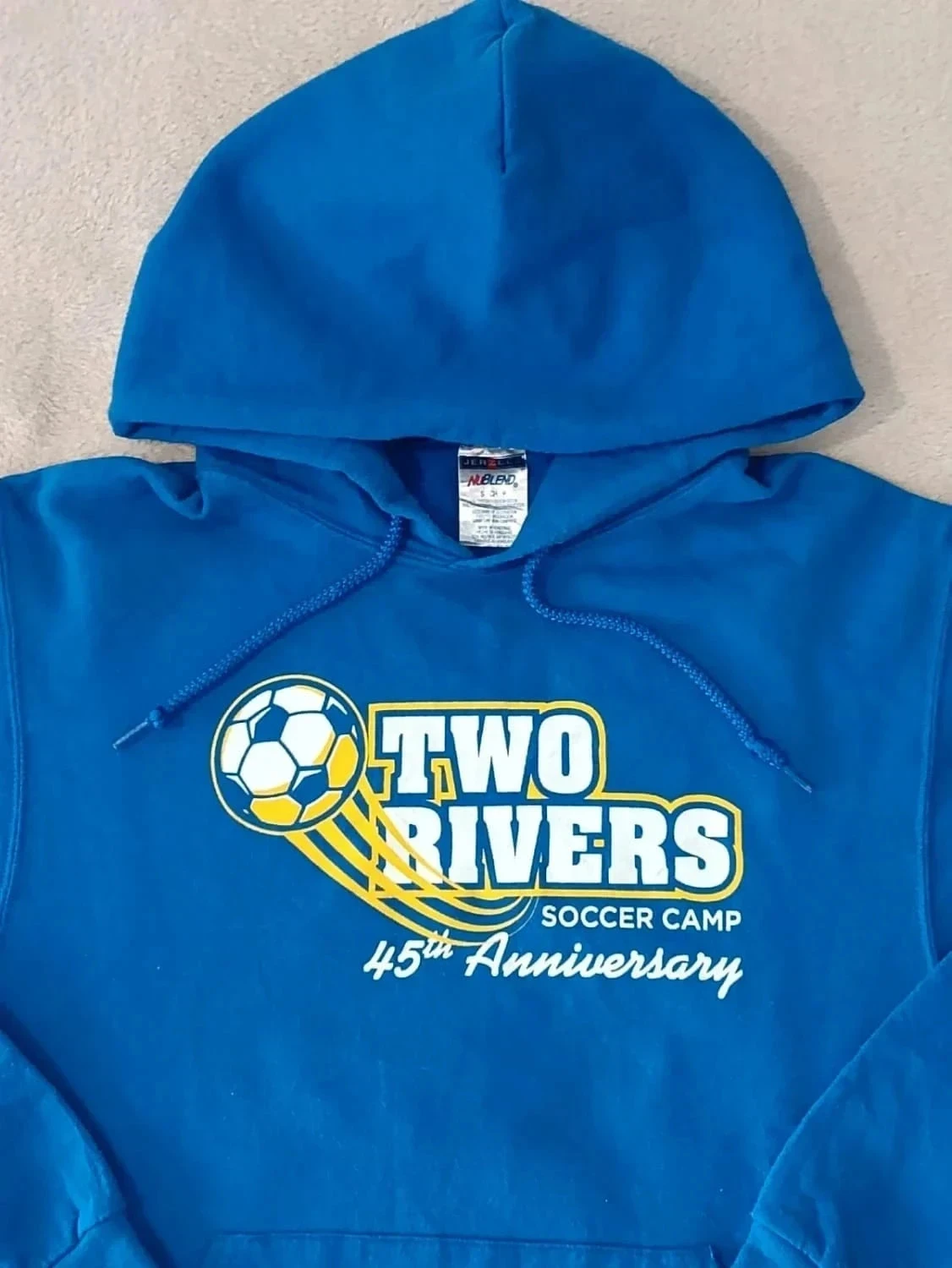 Sudadera con capucha azul Jerzees NuBlend Talla S – photo 3
